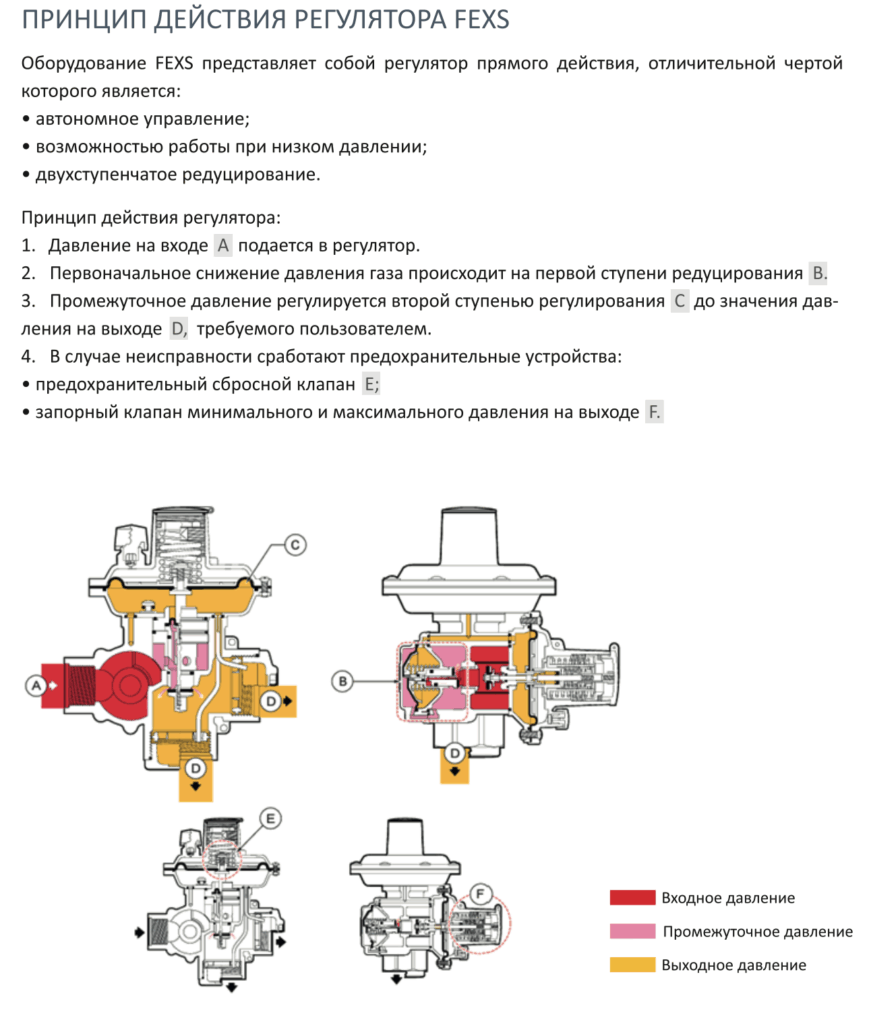 (2) Регулятор газа низкого давления FEXS